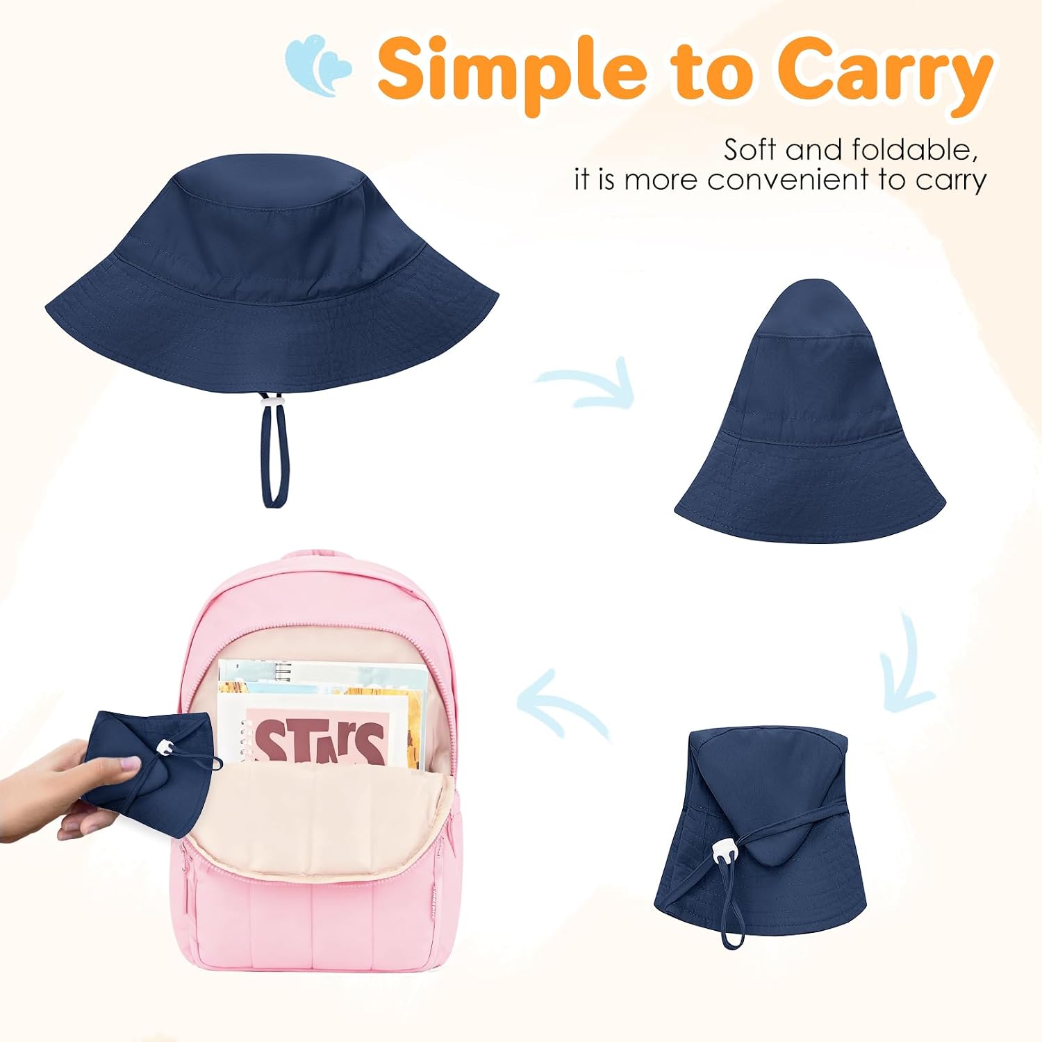 Detalle 2 de Xnova Bébé Enfant Chapeau de Soleil UPF50+ 👒