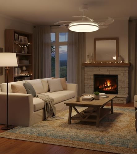 Thumbnail 6 de BEL AIR HOME DUNE: Ventilador de techo en blanco con aspas desplegables, luz LED 36W y mando a distancia