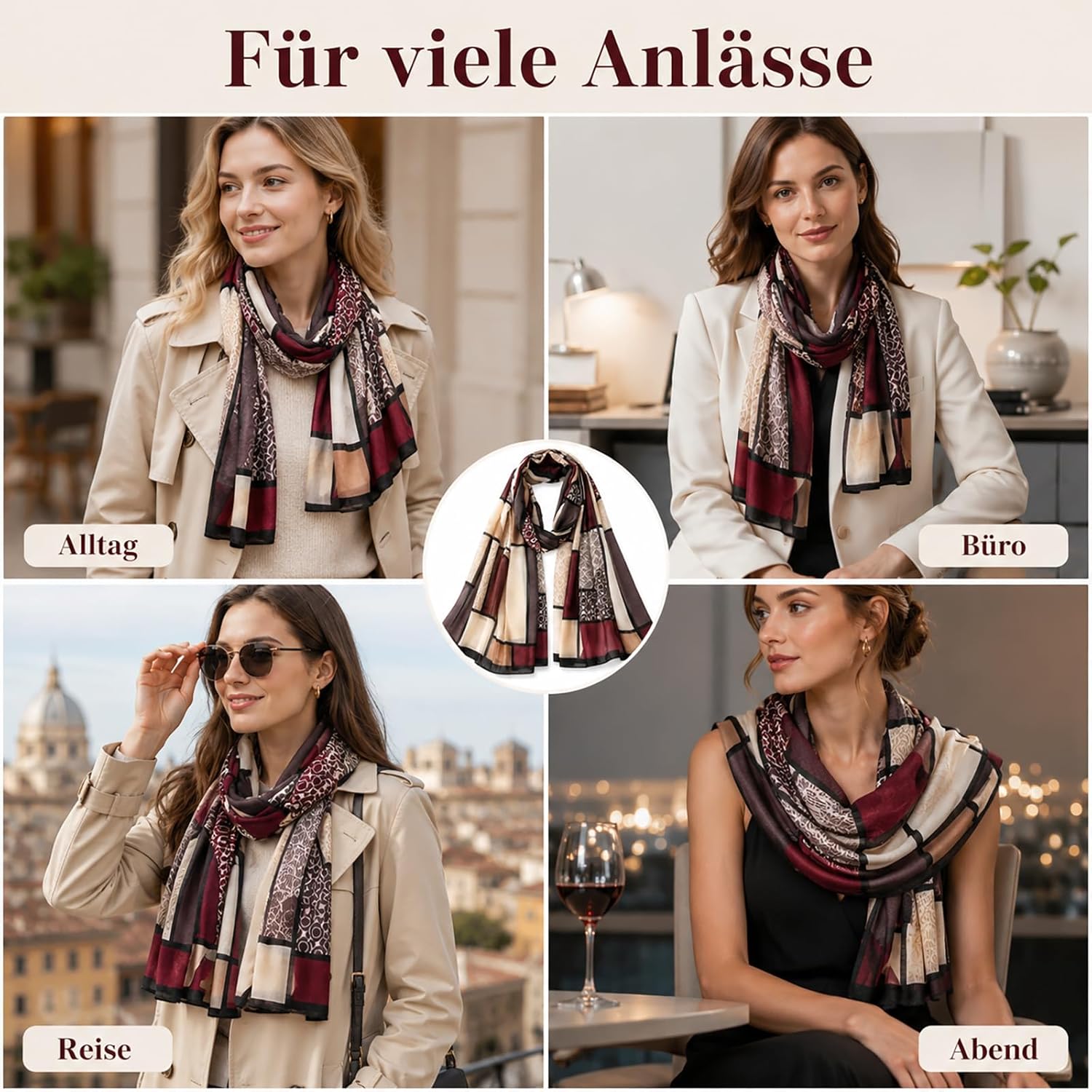 Thumbnail 2 de FAIRYGATE Oversize Deckenschal mit Fransen – Damen XXL Schal
