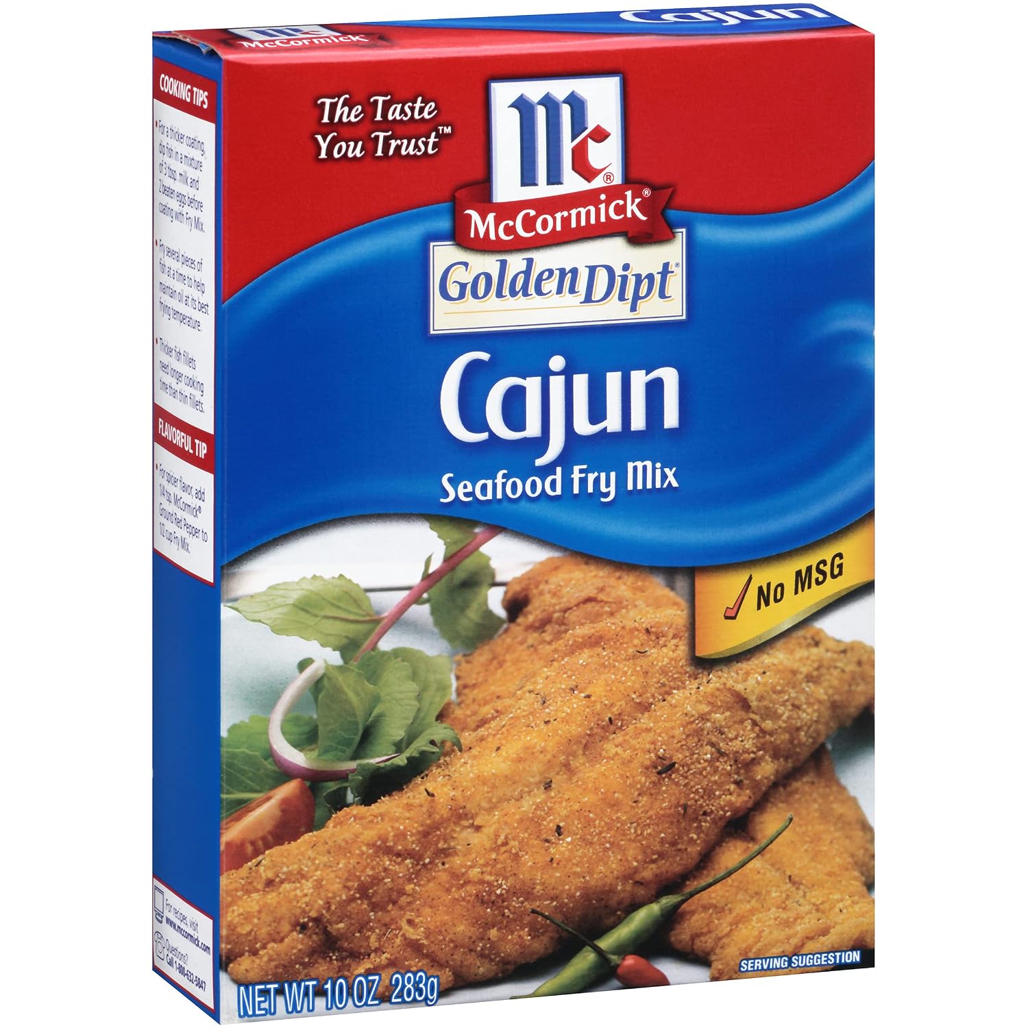 Detalle de McCormick Golden Dipt prance Cajun Seafood Fry Mix, 10 oz, 8-Pack
