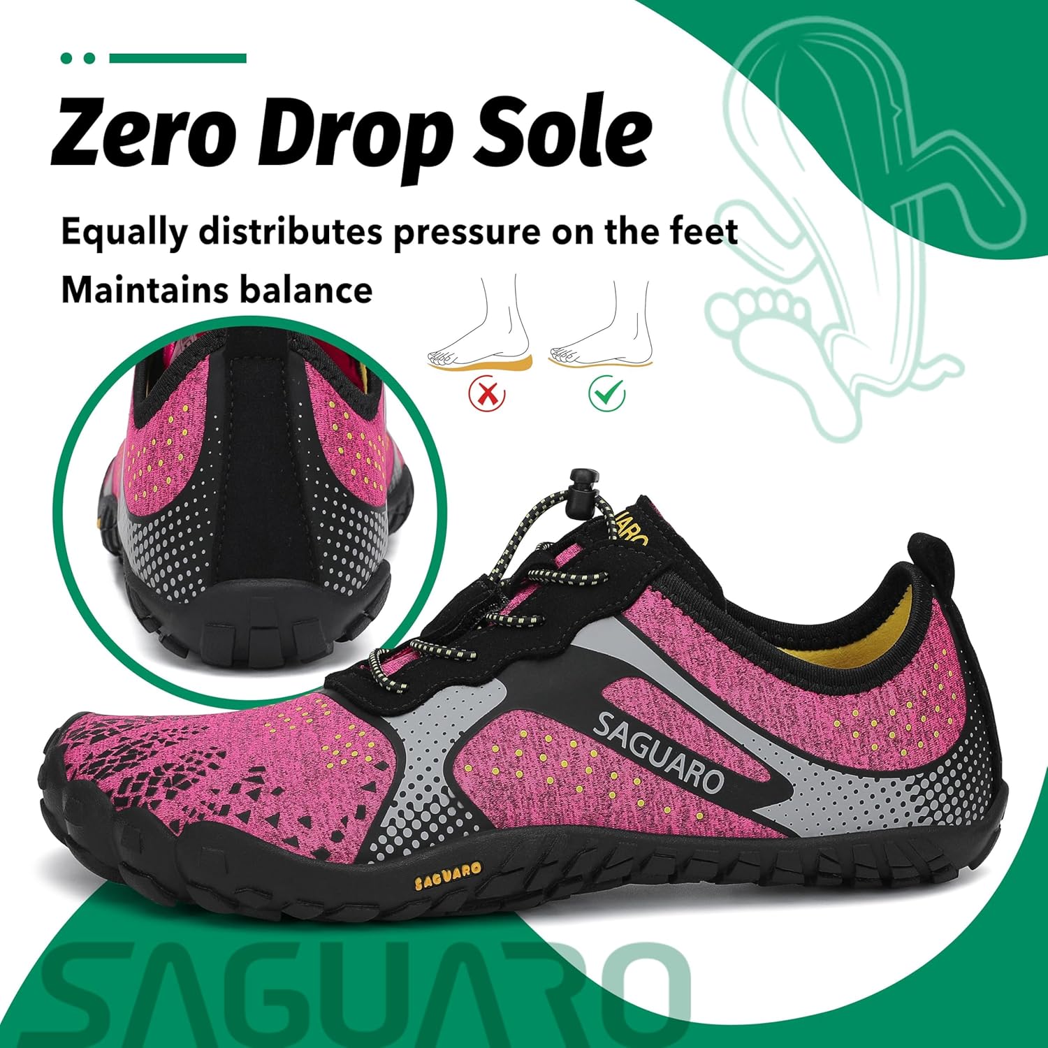 Thumbnail 5 de SAGUARO Scarpe Barefoot con Dita per Trekking, Trail Running e Ginnastica (36–48)