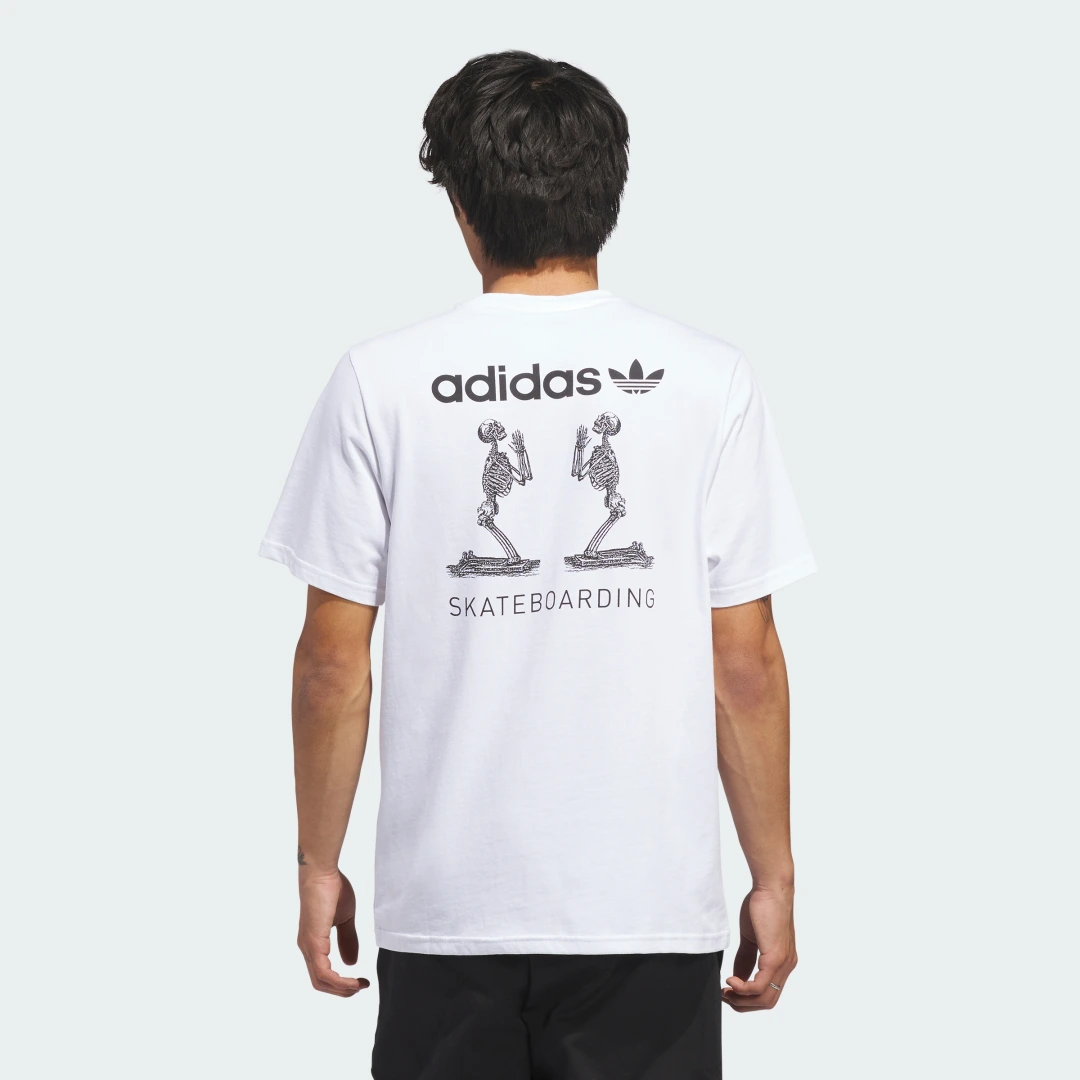 Detalle 2 de Camiseta Skateboarding Skeletons de Adidas – color Blanco