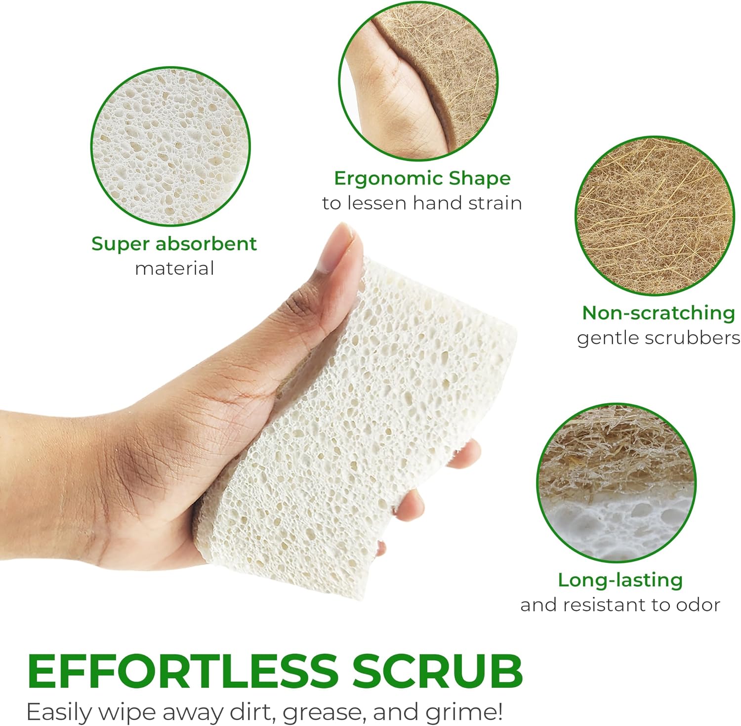 Thumbnail 6 de AIRNEX Biodegradable Natural Kitchen Sponge 12 pack 🧽