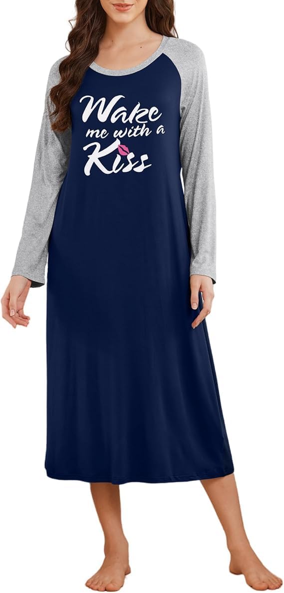 Thumbnail 6 de Ekouaer Camicia da Notte Donna Manica Lunga S-XXL
