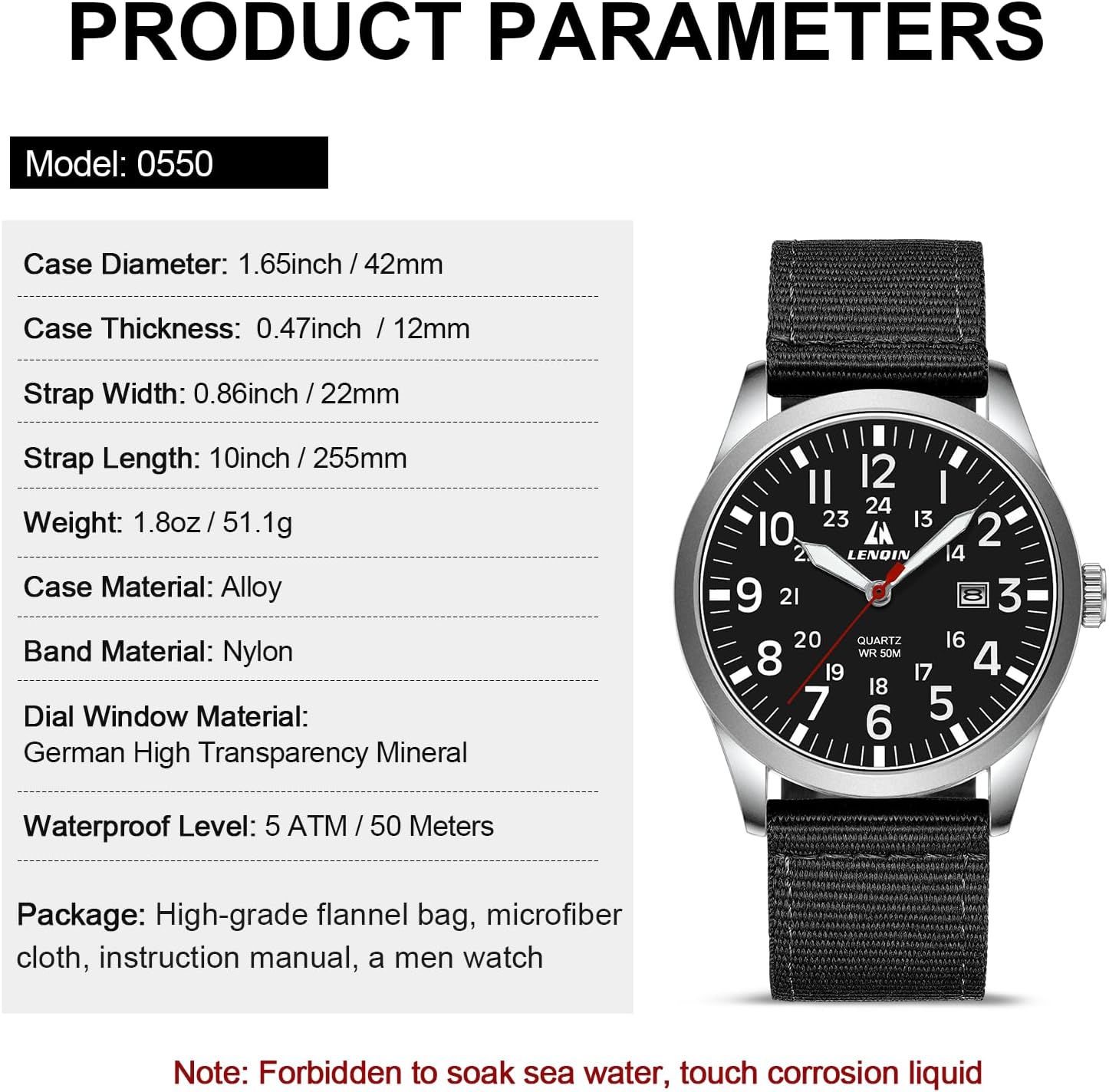 Thumbnail 4 de LN LENQIN Military Sport Analog Watch ⌚