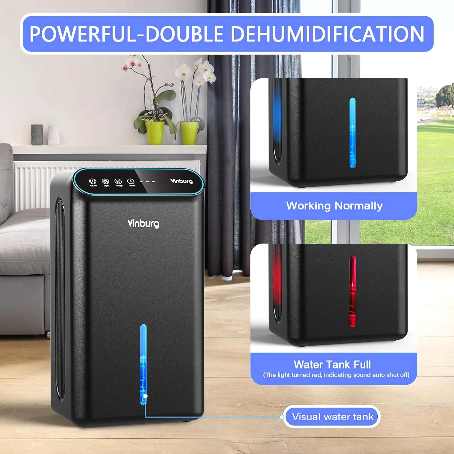 Thumbnail 4 de Dehumidifier for Basement 85 OZ — Quiet Home Dehumidifier 🏠
