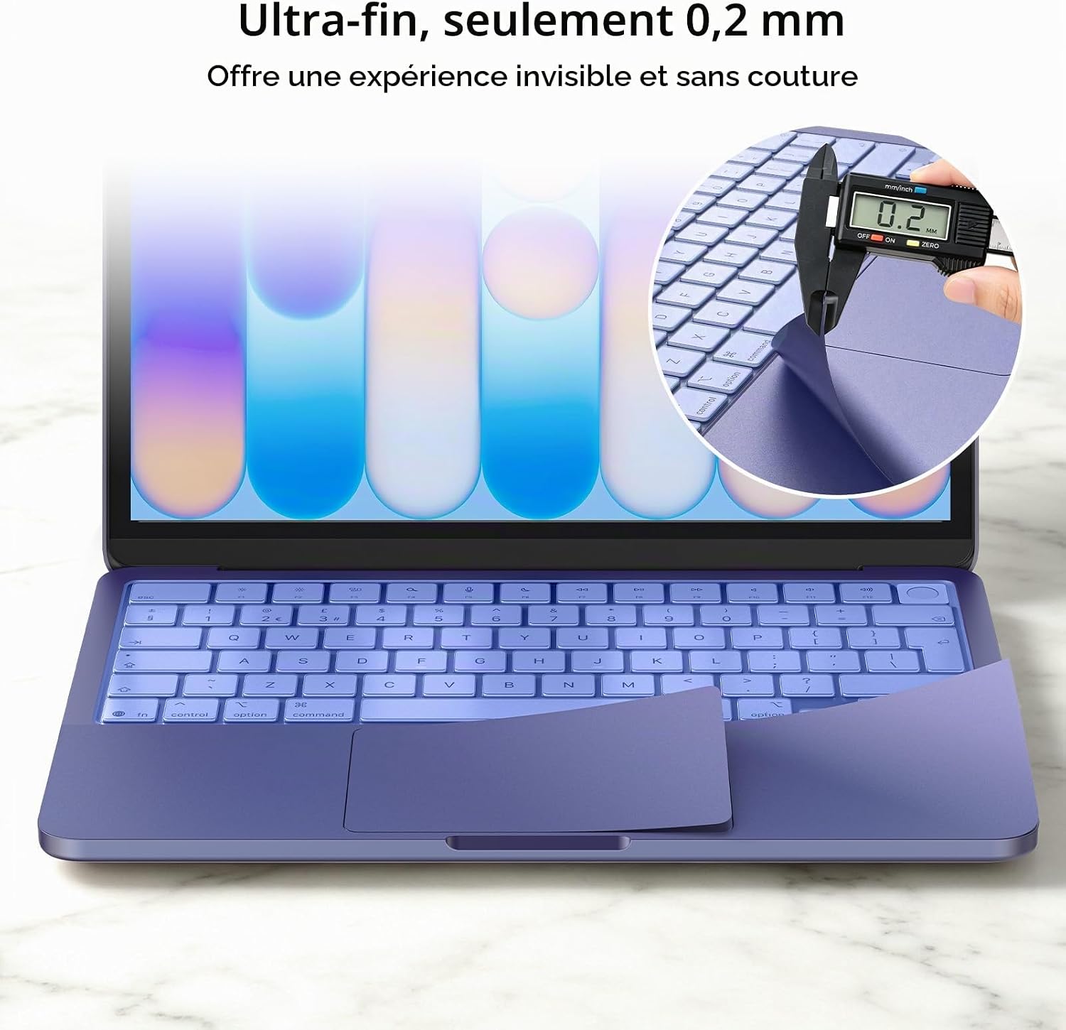 Thumbnail 4 de EooCoo beschermhoes voor MacBook Neo 13 inch (A3404), 3-in-1 met toetsenbordbescherming