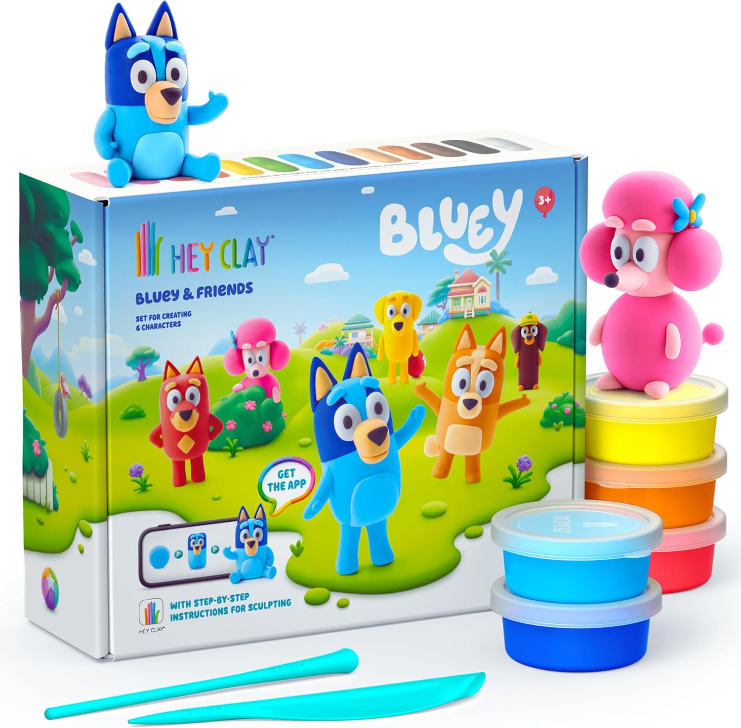 Detalle de HEY CLAY Bluey & Friends Set Modelliermasse