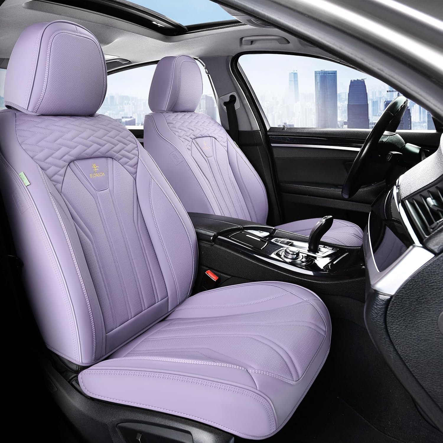 Thumbnail 1 de FLORICH Leather Seat Covers Full Set in Purple — 360° Protection for Most Cars