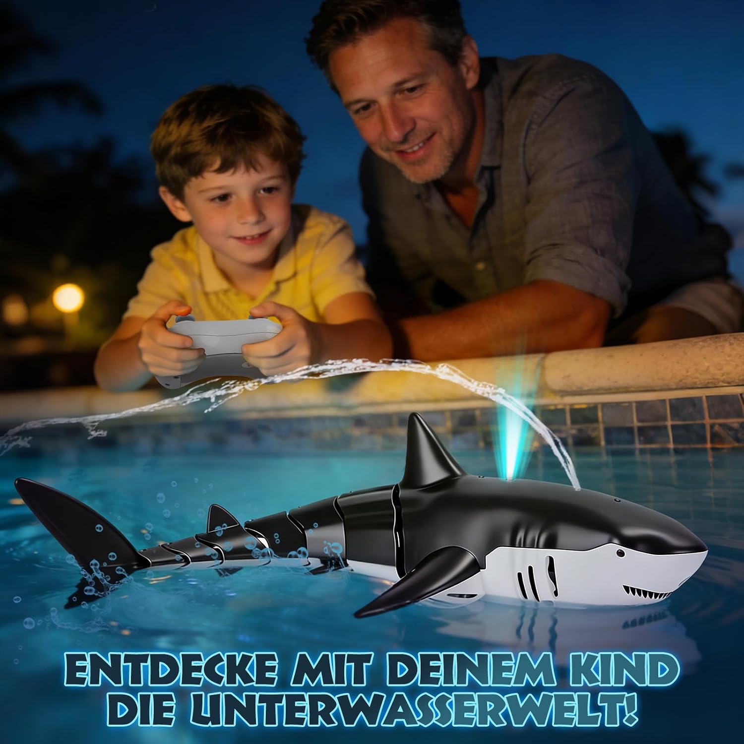 Thumbnail 4 de YOOHBERRYS Ferngesteuerter Hai mit Licht- und Wassersprühfunktion – 2,4 GHz, wasserdichtes Design