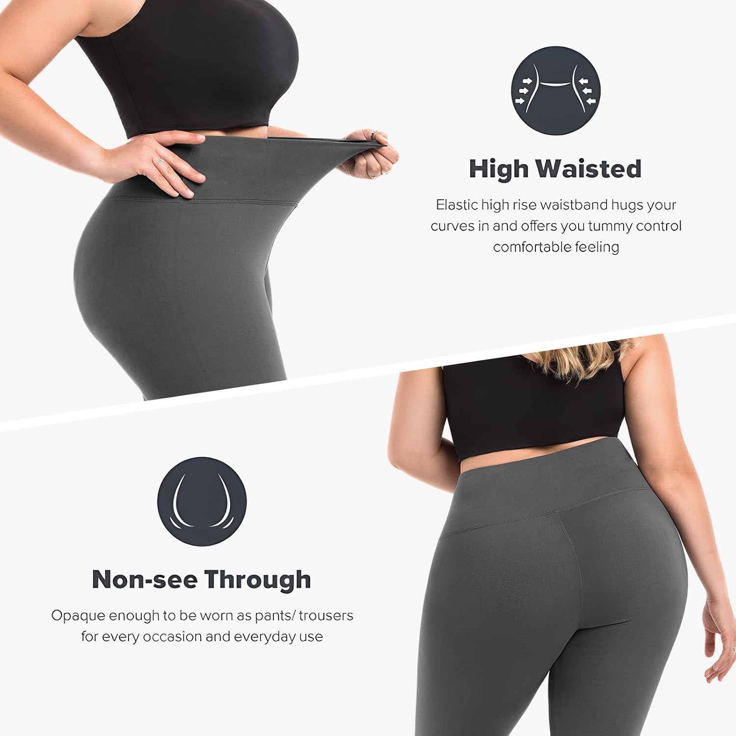 Thumbnail 4 de SINOPHANT High-Waist Leggings Damen (Große Größen) für Gym, Outdoor & Alltag
