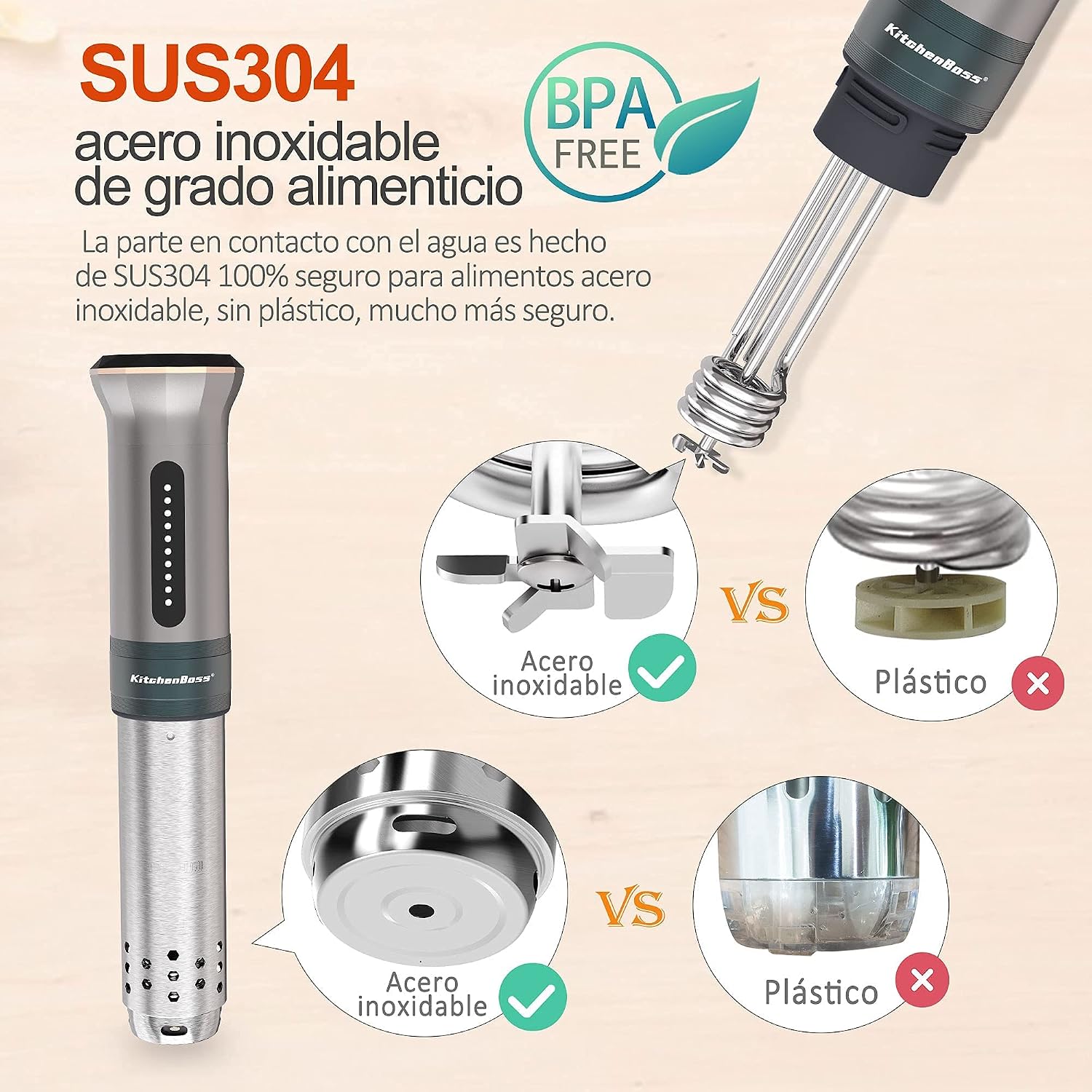 Detalle de KitchenBoss G310 Sous Vide 1100W