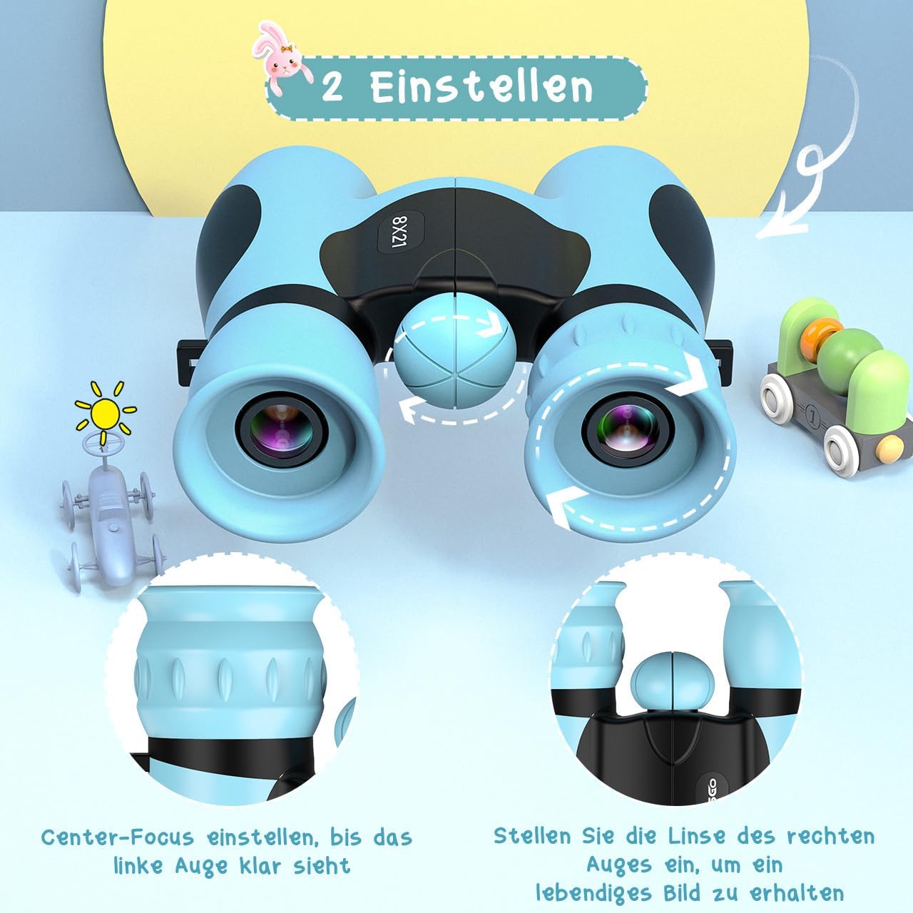 Thumbnail 3 de Fernglas für Kinder – Taktiles Entdecker-Set für 3–12 Jahre, inkl. Tragetasche, Halsband und Vogelbeobachtungs-Handbuch