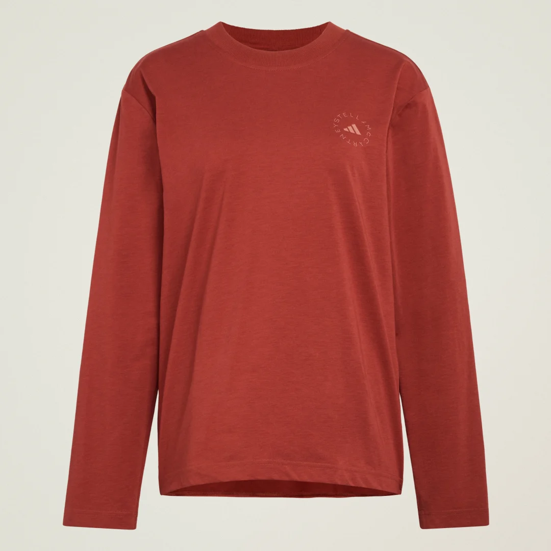 Detalle 2 de Camiseta manga larga adidas by Stella McCartney – Marrón