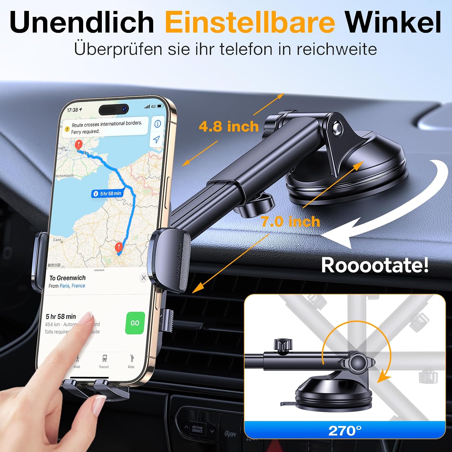 Detalle 1 de Romuto Handyhalterung Auto 360°