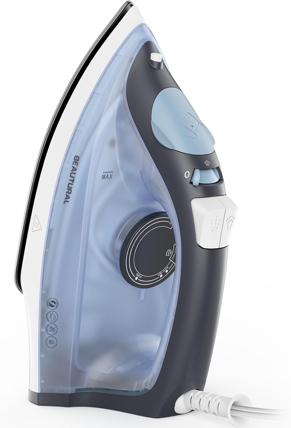 Detalle de BEAUTURAL Steam Iron for Clothes – Lightweight, Non-Stick Soleplate & Burst of Steam