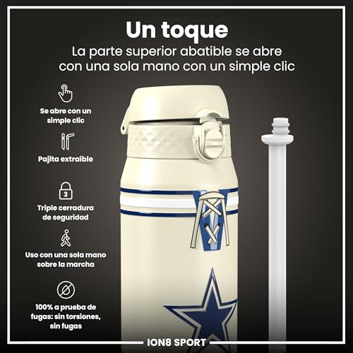 Detalle de ion8 NFL Dallas Cowboys Botella térmica 750 ml 🥤