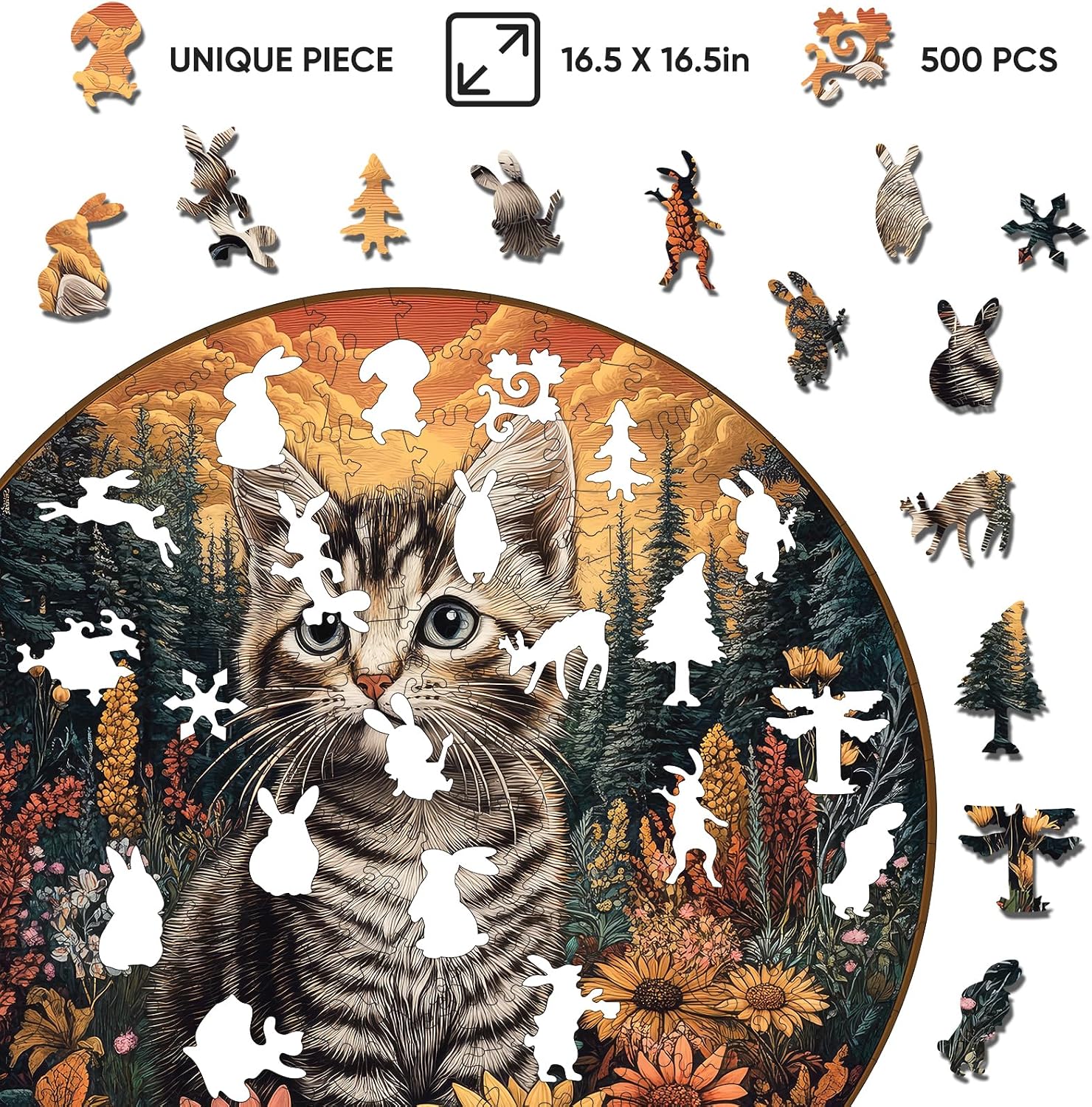 Detalle de Jiroinlly Wooden Jigsaw Puzzle, 500 Pieces