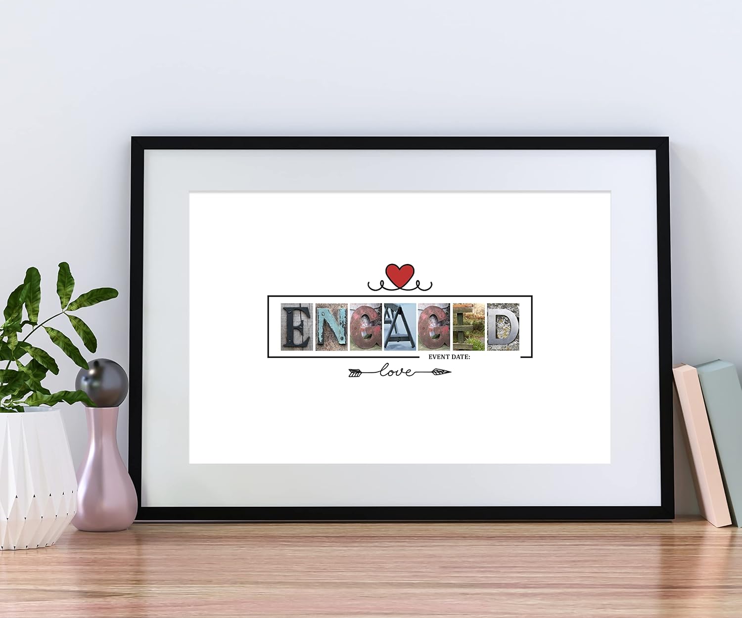 Detalle de Engagement party guest book poster, 11 x 17 inches