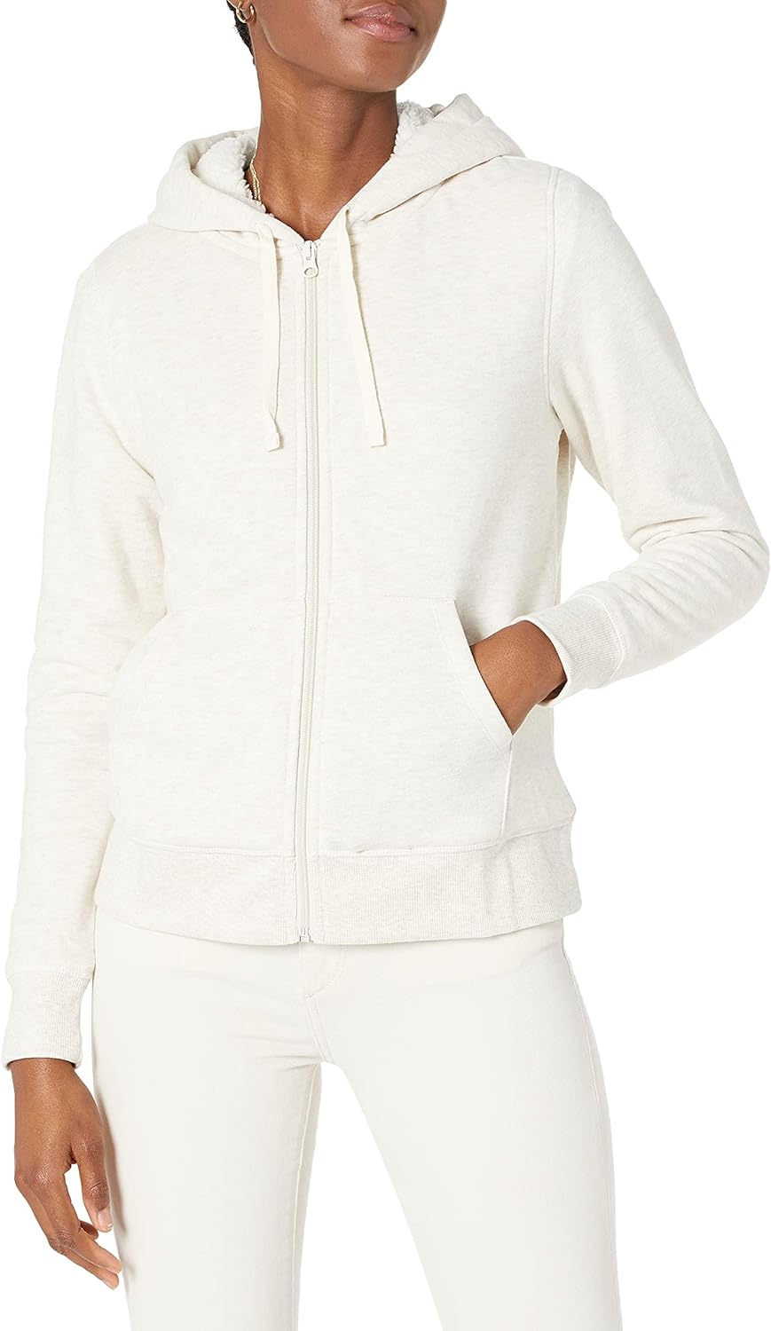 Thumbnail 3 de Veste à capuche zippée doublée en Sherpa pour femme Amazon Essentials