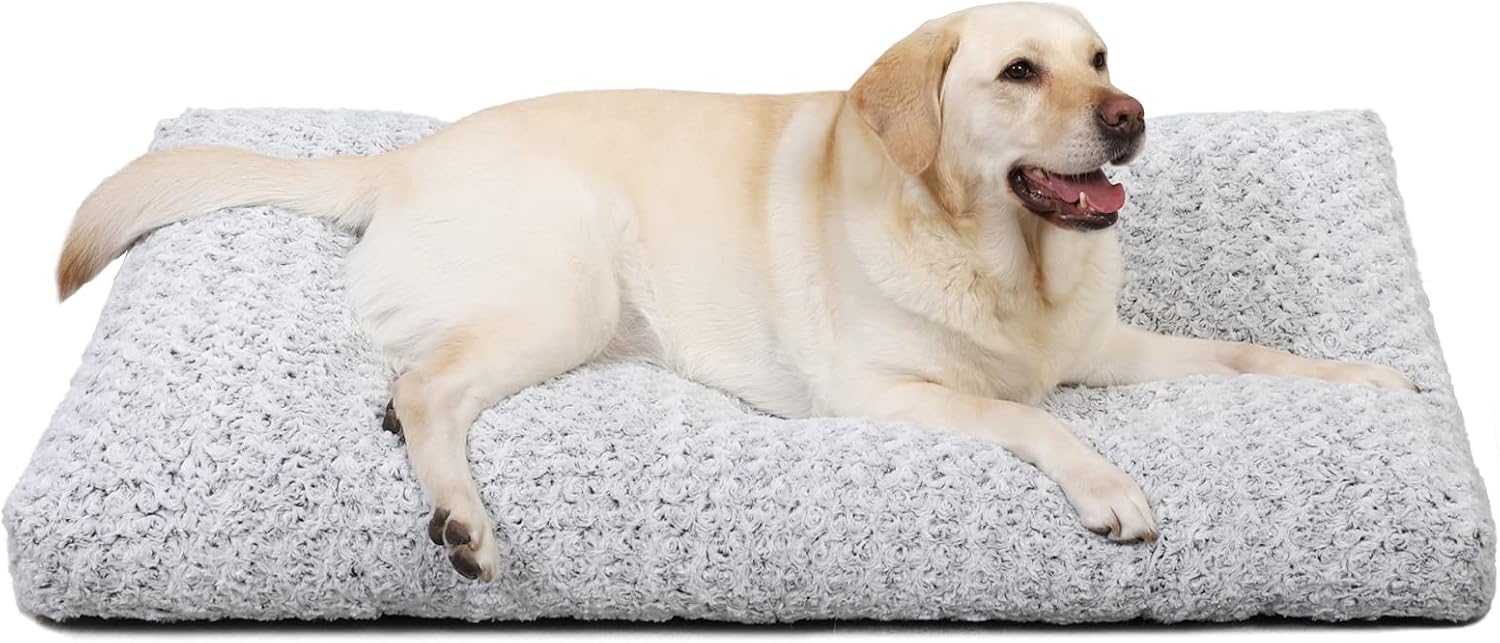 Detalle de KSIIA Hundebett Grosse Hunde XL 105x70 cm – Waschbar, rutschfeste Unterseite & flauschiges Katzen-/Hundekissen