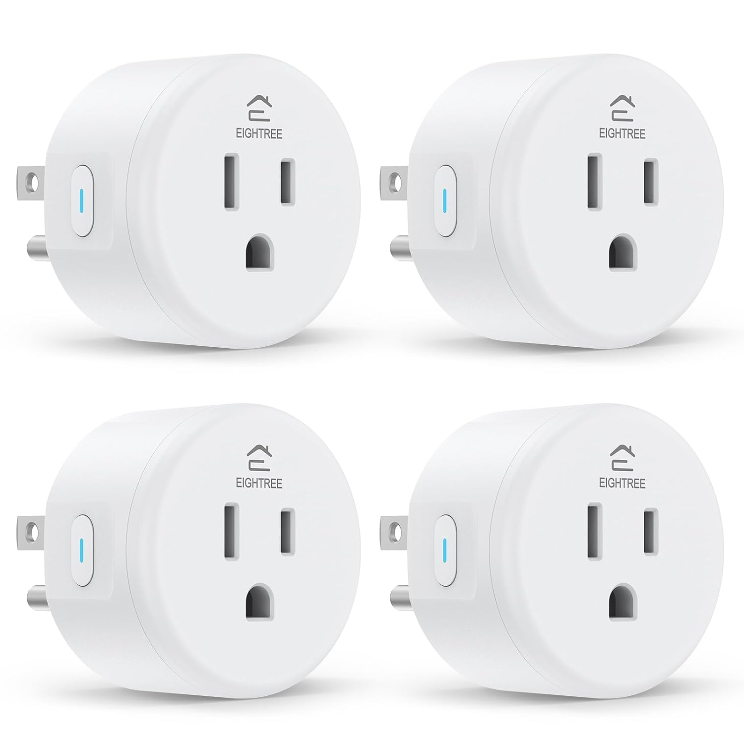 Detalle de EIGHTREE ET01 Smart Plug 4-Pack, 15A Wi-Fi Outlet with Scheduling