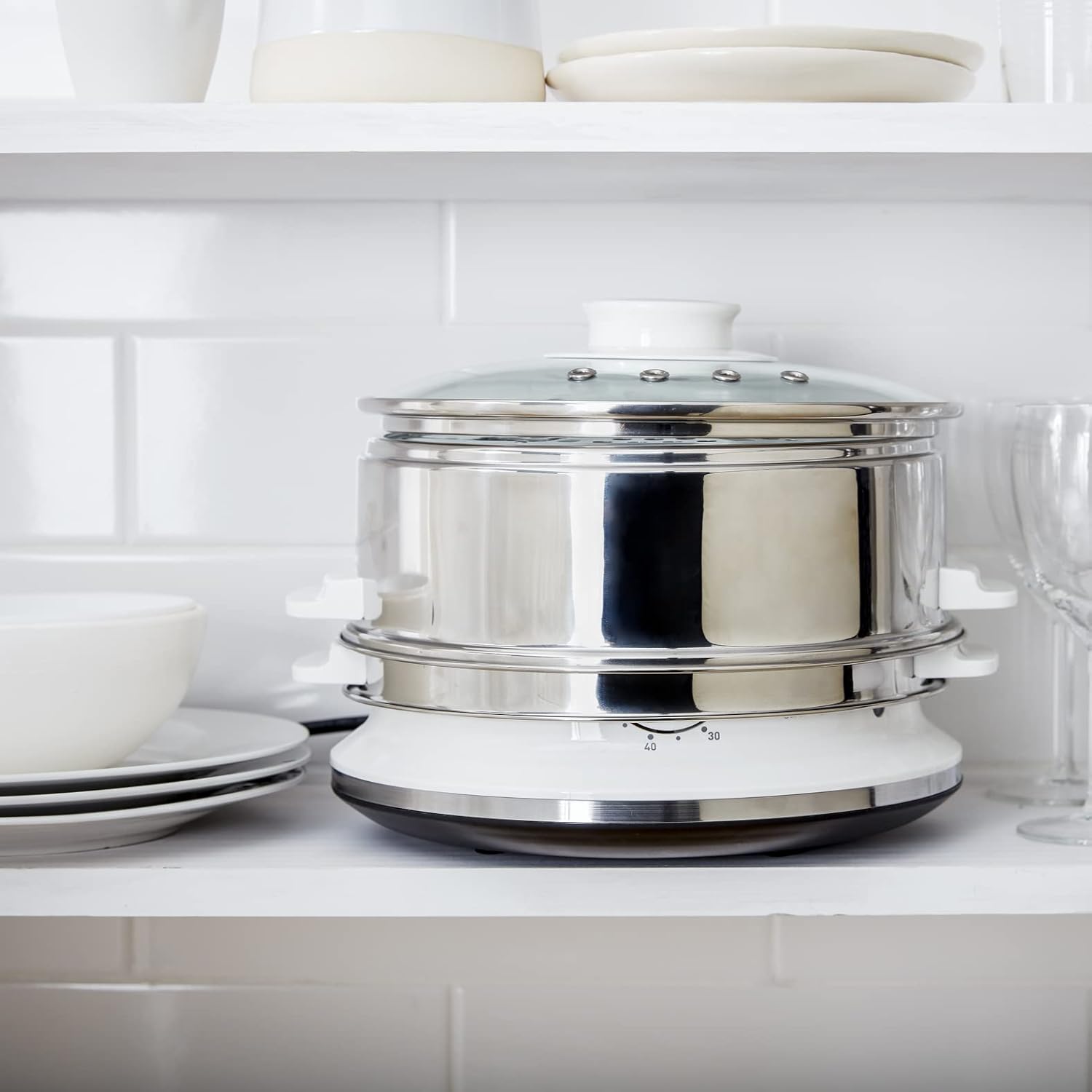 Thumbnail 5 de Tefal Dampfgarer elektrisch VC1451 mit 2 Edelstahlbehältern (6 l) und Timer