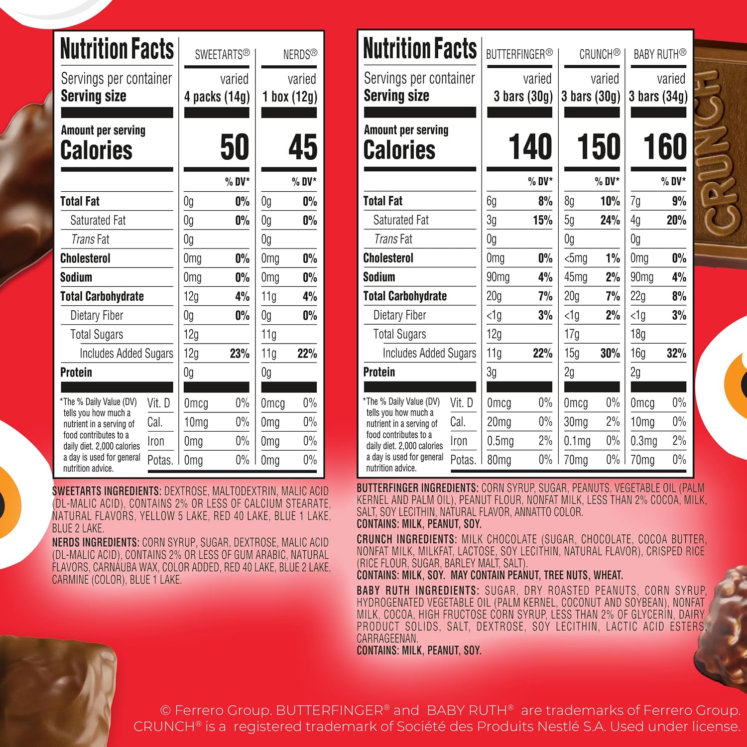 Detalle 2 de Butterfinger Halloween Candy Variety Pack, 160 Individually Wrapped Treats