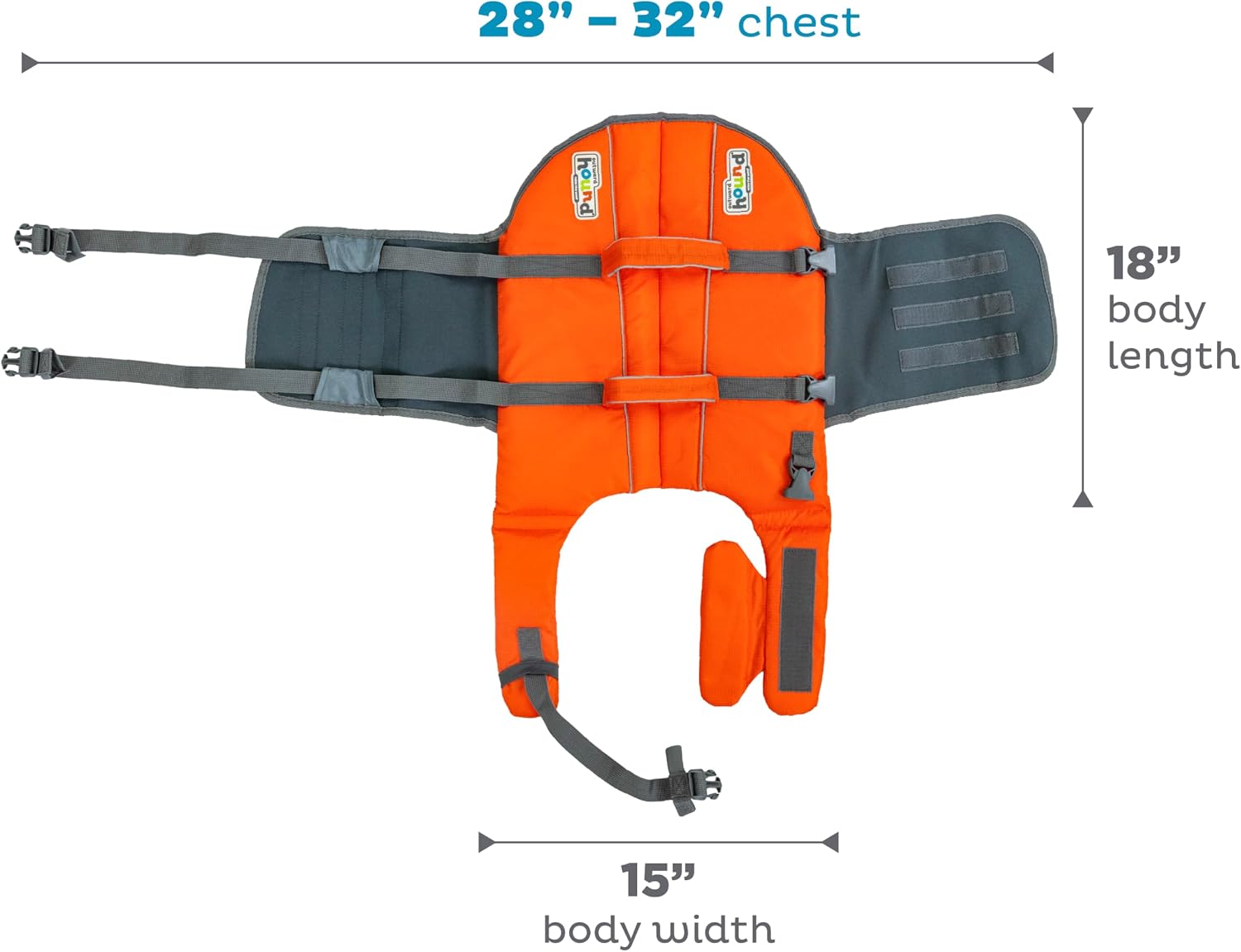 Thumbnail 6 de Outward Hound Granby Splash Orange Dog Life Jacket, Large