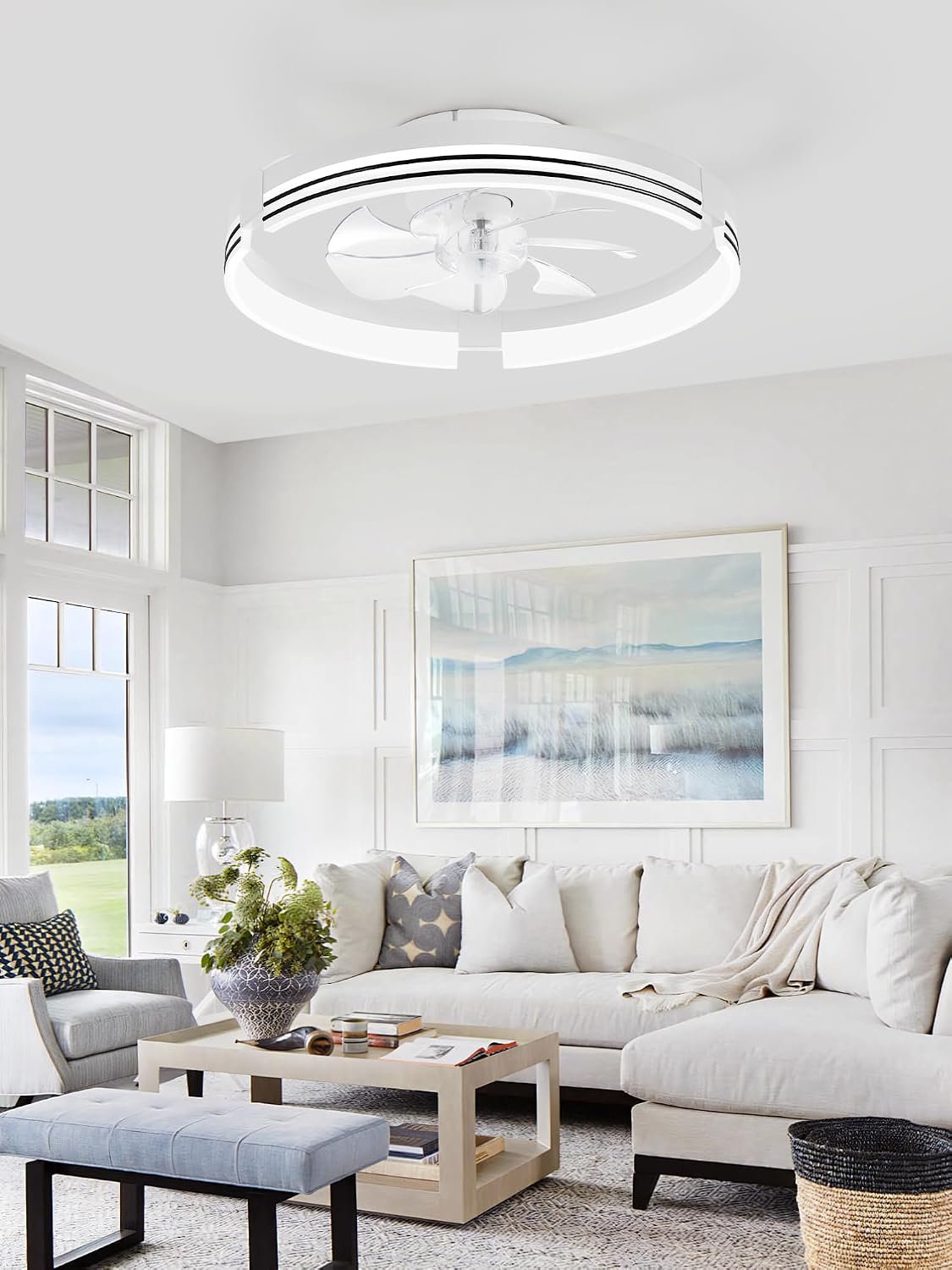 Detalle 2 de ZMISHIBO low-profile ceiling fan 20-inch