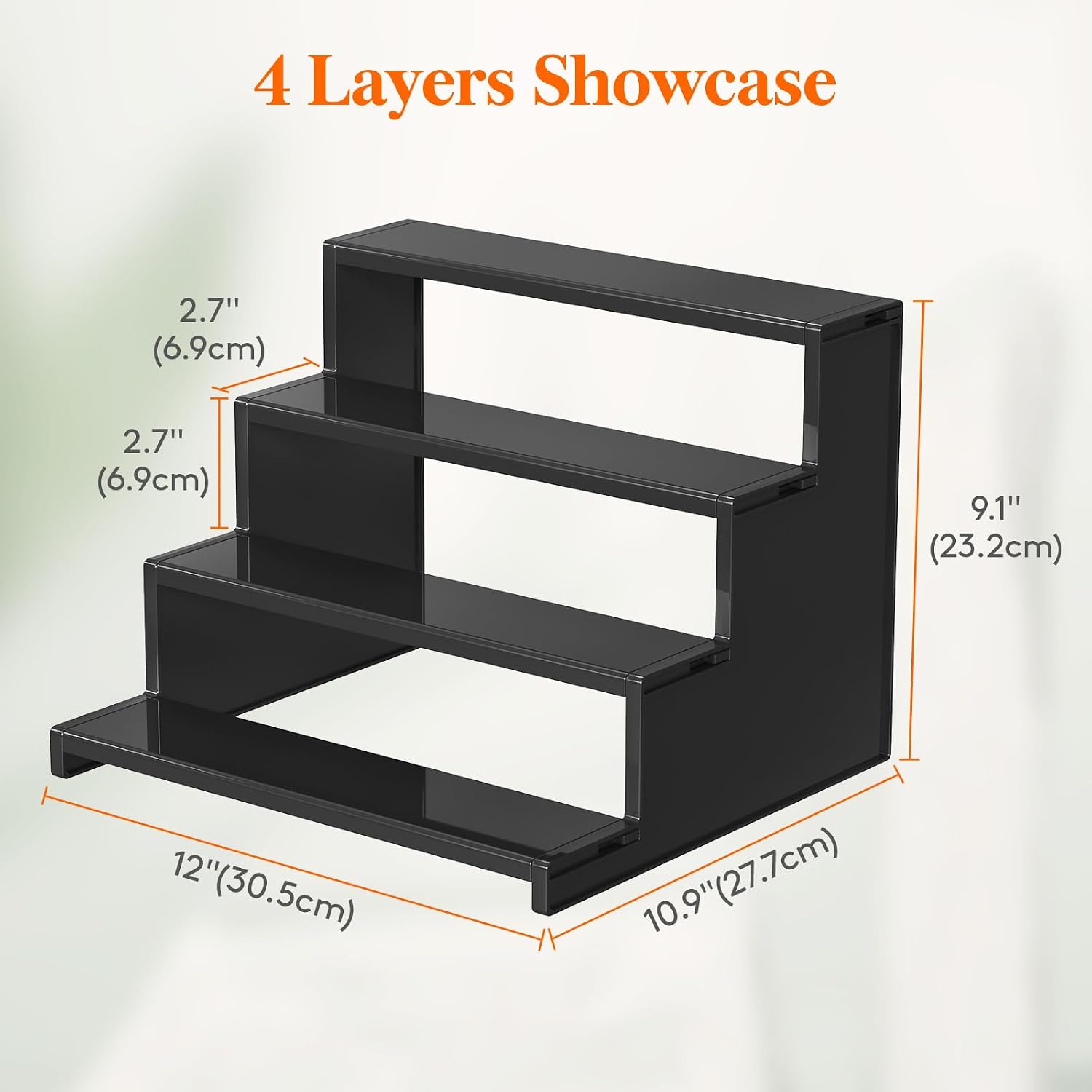 Thumbnail 6 de Lifewit 24150 4-Tier Plastic Display Stand, Black, 3-Piece Set