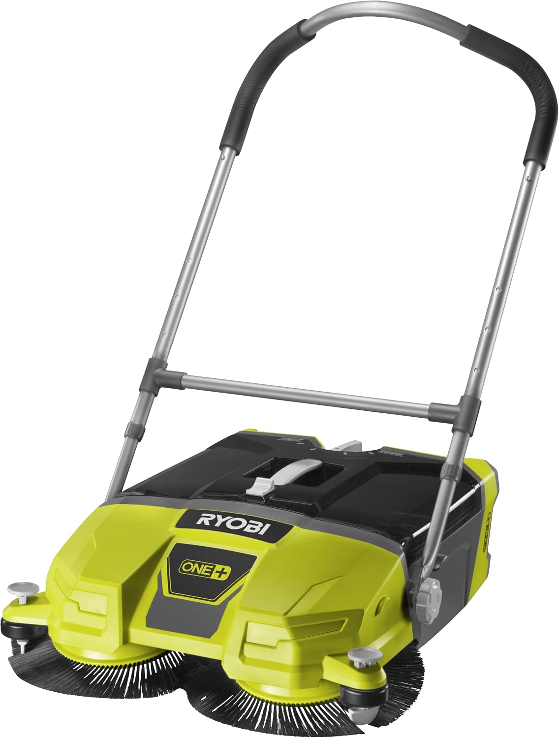 Detalle de RYOBI R18SW3-0 accu-veegmachine, 53 cm veegbreedte en opvangbak van 17 liter