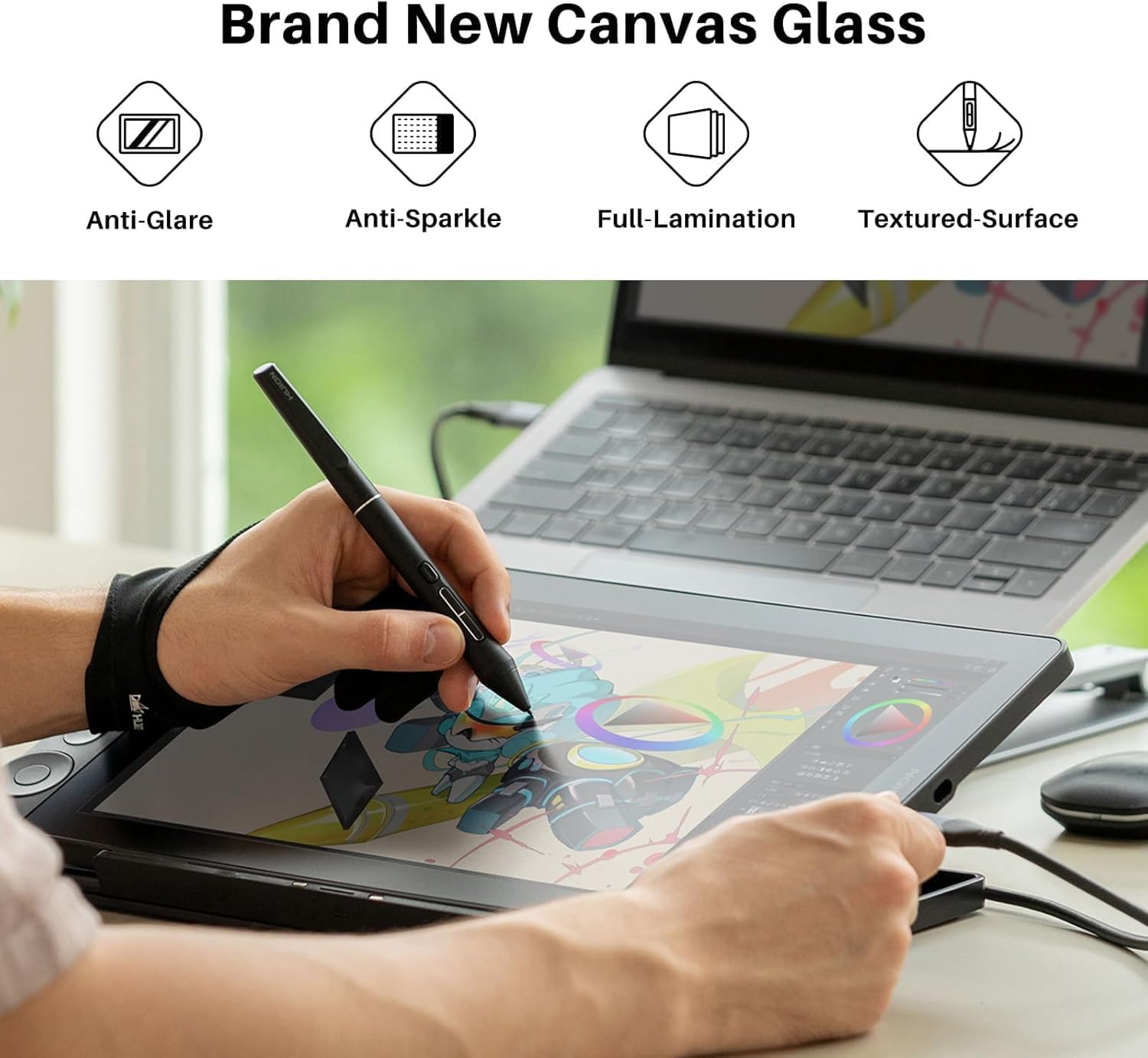 Detalle 2 de HUION Kamvas 13 (Gen 3) pen display with 13.3-inch screen and PenTech 4.0