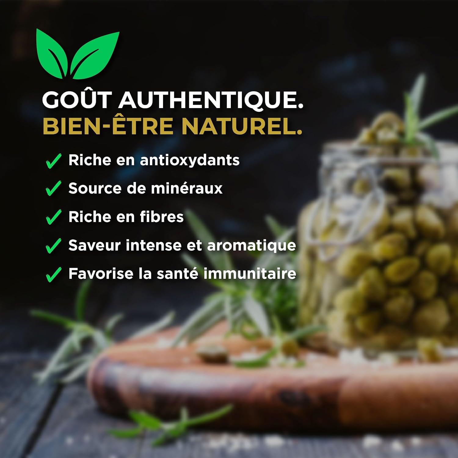 Detalle 2 de RACILIA Câpres Moyennes au Sel Bio des Îles Éoliennes DOP – Artisanat de Sicile, 100% Italien, Sans Gluten, Pot 250 g