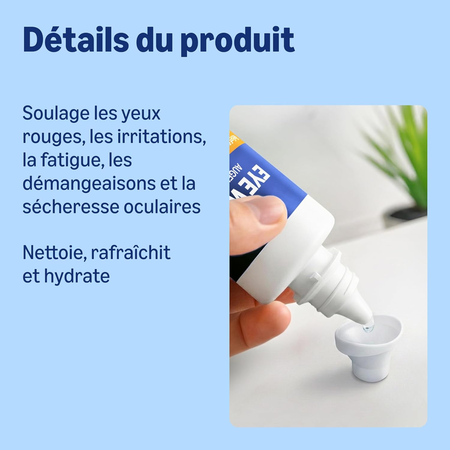 Thumbnail 2 de Healthcare by Amazon Lave-œil – Hyaluronate de sodium et extraits floraux, 2 × 360 ml