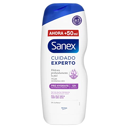 Detalle 2 de Sanex Cuidado Experto Pro Hydrate Gel de Ducha 4 x 600 ml | Piel muy seca