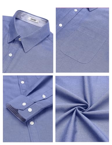 Detalle de COOFANDY Camice Uomo Manica Lunga – Camicia Oxford Sky Blue L, elegante e casual