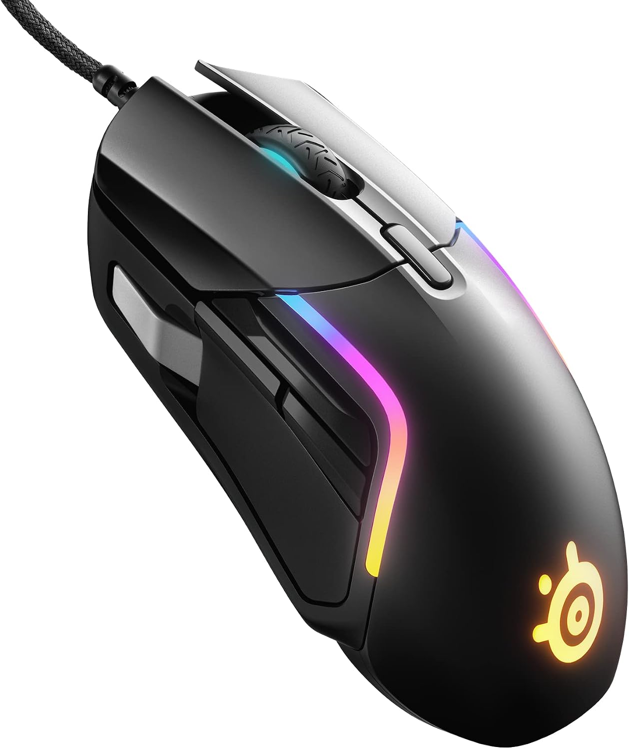 Detalle 2 de SteelSeries Rival 5 gamingmuis met TrueMove Air, 9 knoppen en 85 g