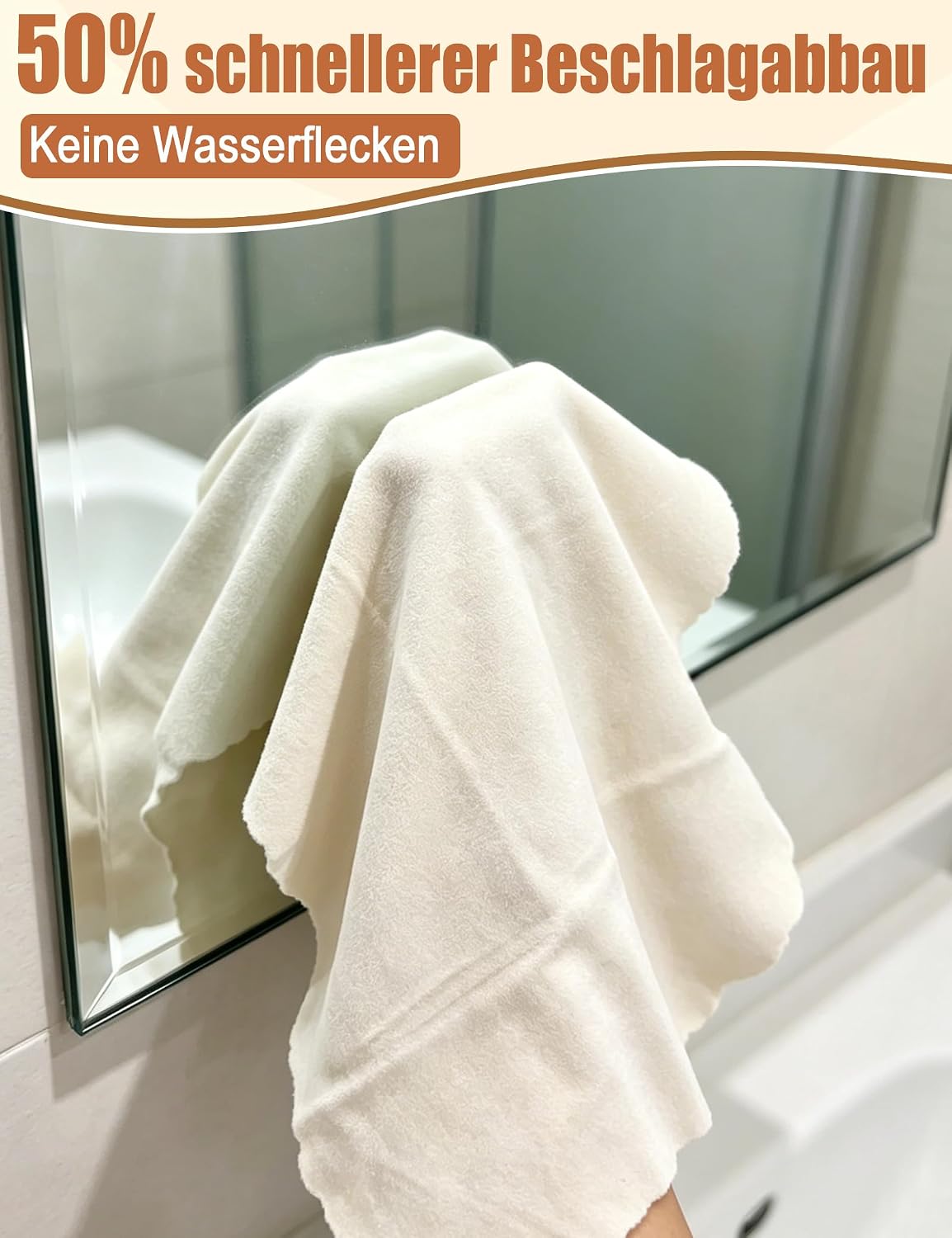 Detalle de Turnart Auto Reinigungstuch aus echtem Leder – Fensterleder- und Autoleder-Tücher (S/50×40cm)
