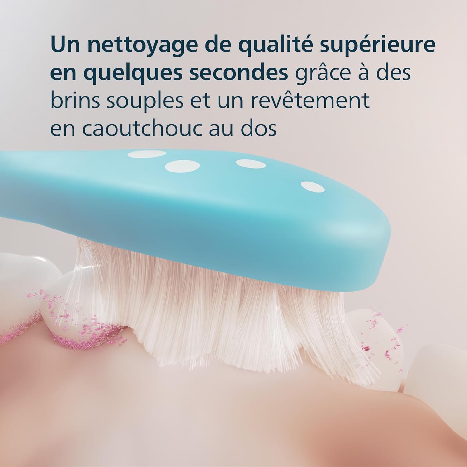 Detalle de Philips Sonicare for Kids HX6044/90 – Têtes de brosse de rechange douces pour enfants à partir de 7 ans (lot de 4)