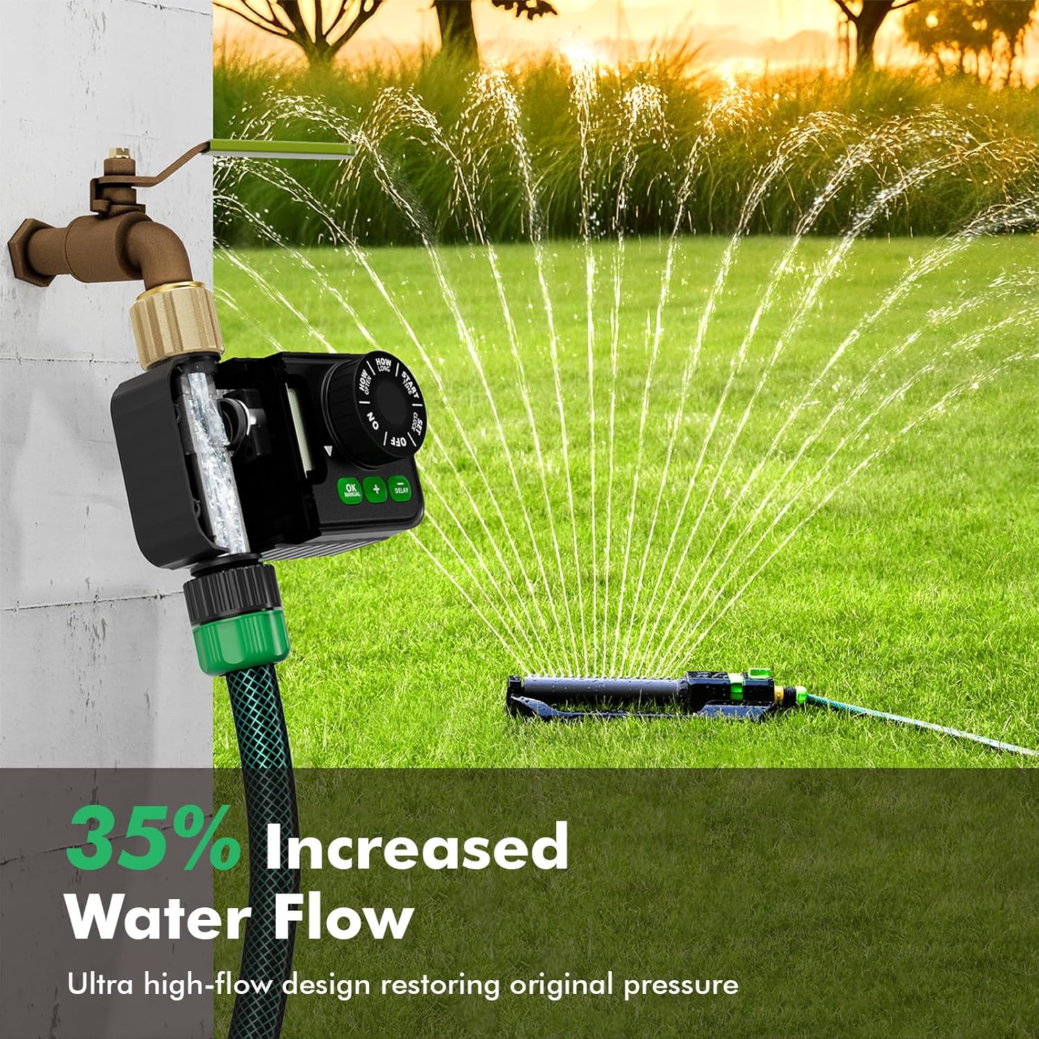 Thumbnail 5 de RESTMO Sprinkler Timer for Outdoor Hose Faucet with Brass Inlet – 11h59m Programmable Watering