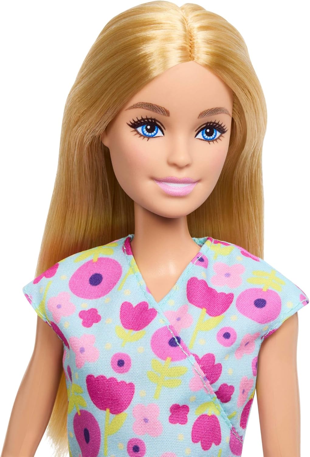 Detalle de Barbie Carriere Pediatra JMK12: set gioco con bambola bionda, neonati e lettino per visite