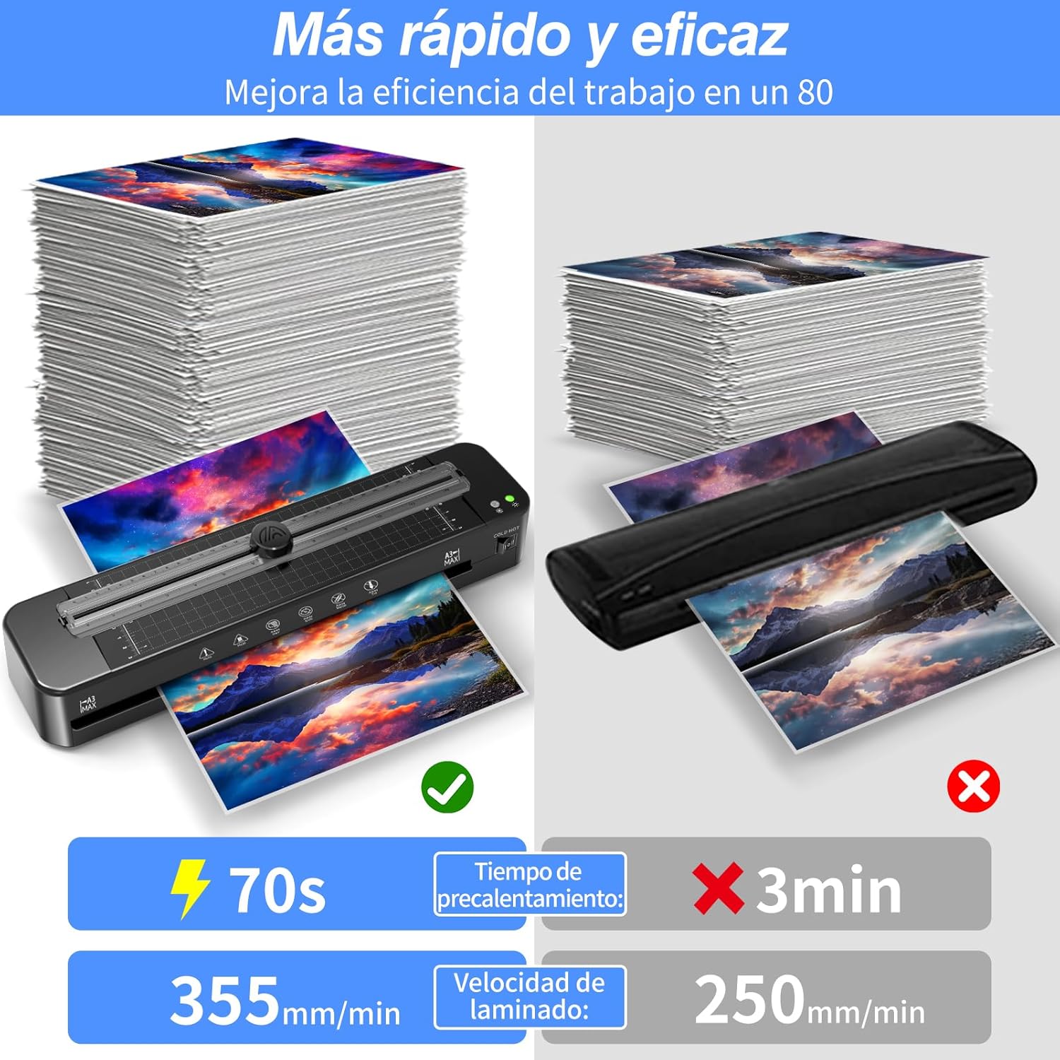 Thumbnail 3 de Raycial Plastificadora A3 con 30 hojas 📦