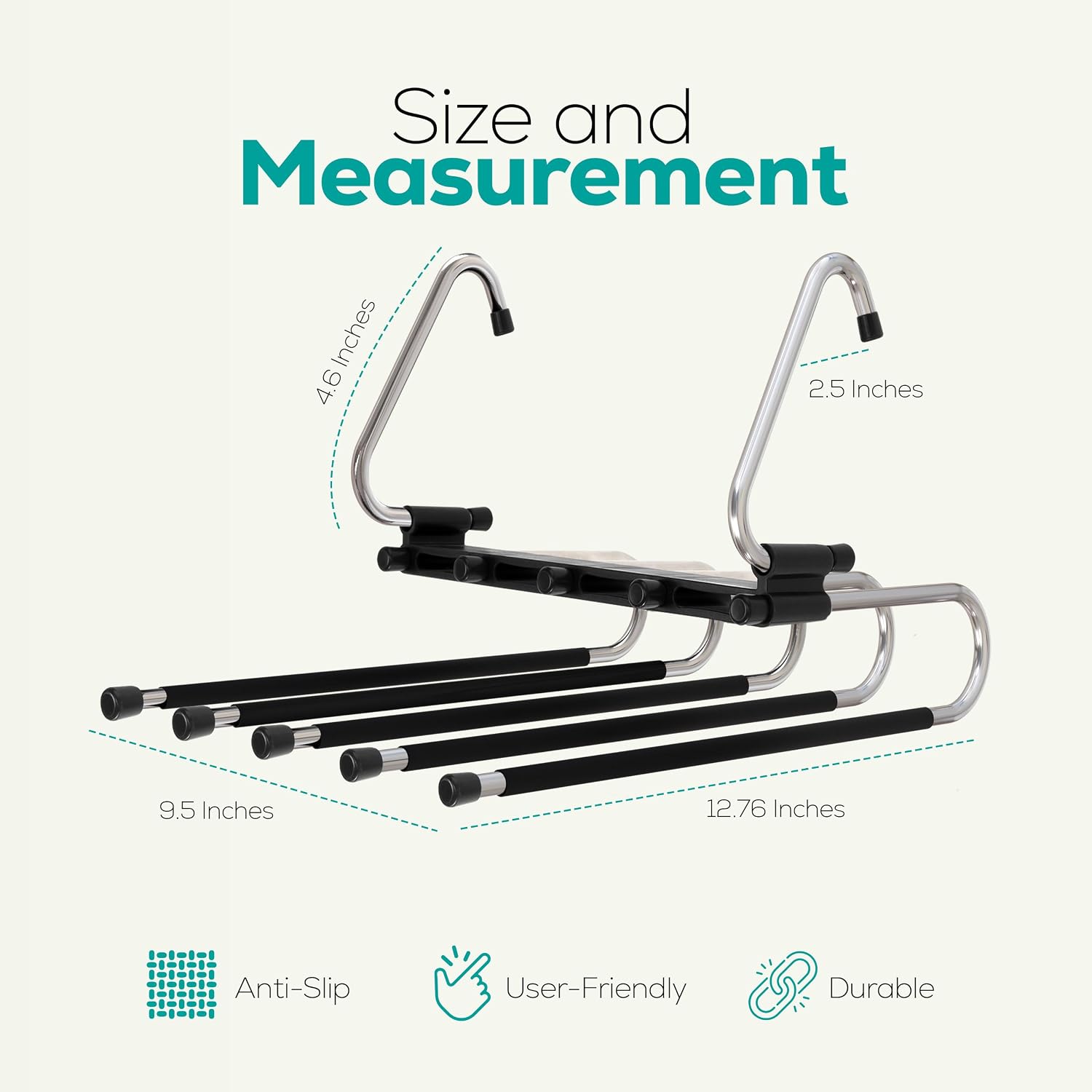 Detalle 2 de Utopia Home Pants Hangers, 5-Tier