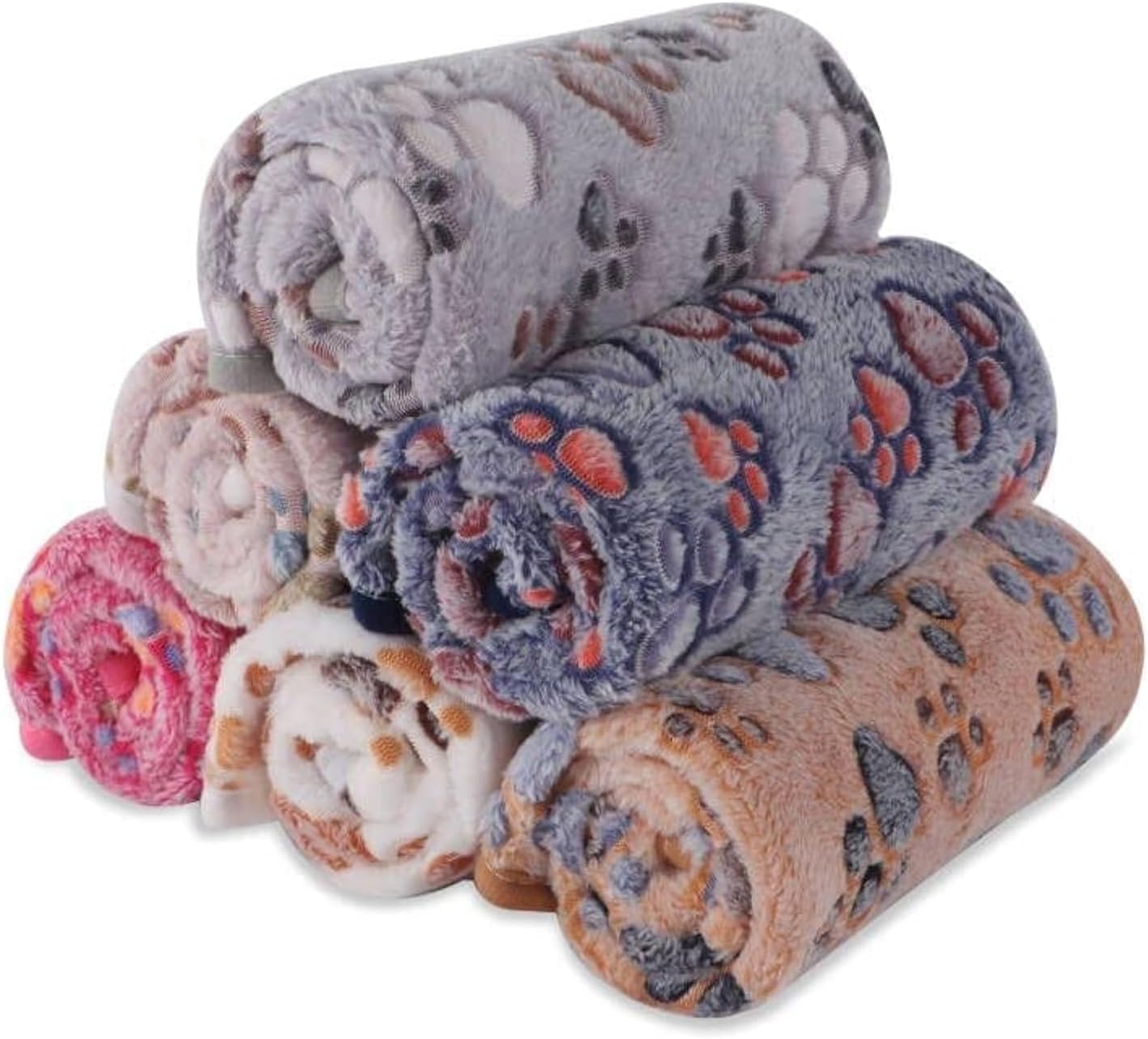 Detalle de BVAGSS XH075 104 x 76 cm paw-print pet blanket