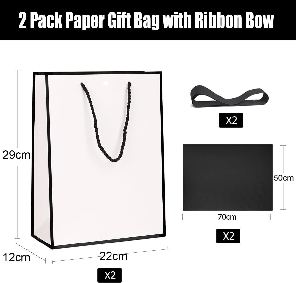 Detalle 2 de ZJHiome Gift Bags 22 x 29 x 10 cm 🛍