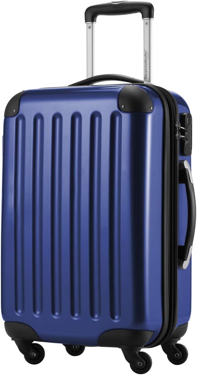 Detalle de HAUPTSTADTKOFFER® Alex – Valise Rigide Brillante (42 litres, Bleu foncé)