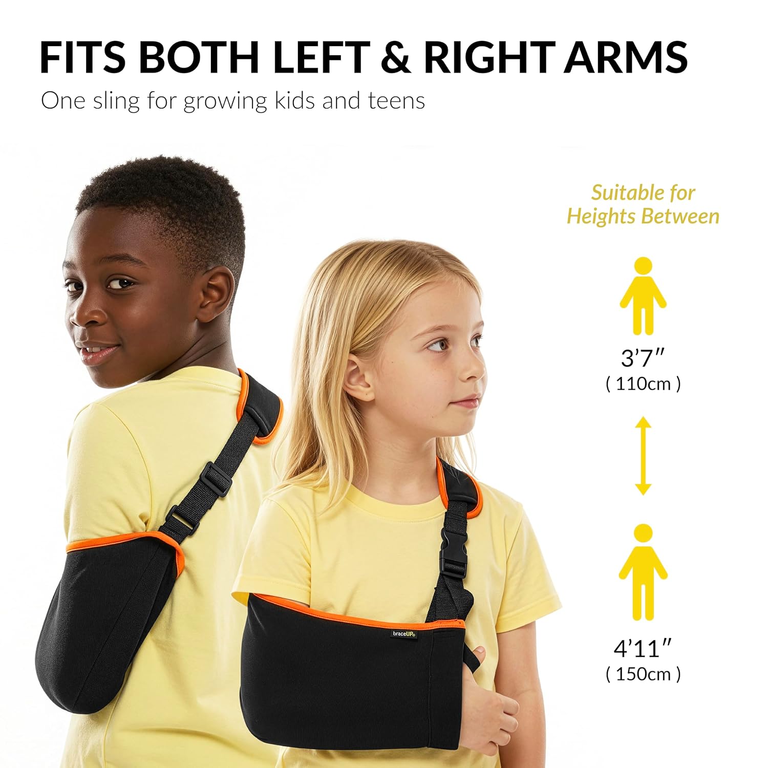 Detalle 2 de BraceUP B342 Kids Arm Sling, Adjustable Straps and One-Hand Buckle