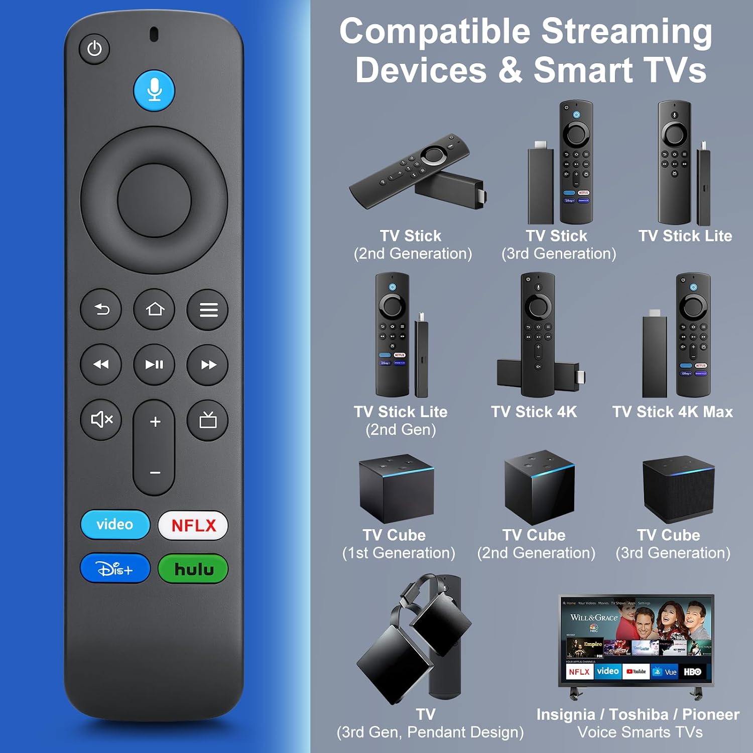 Thumbnail 1 de Voice Replacement Remote Control for Fire TV Stick