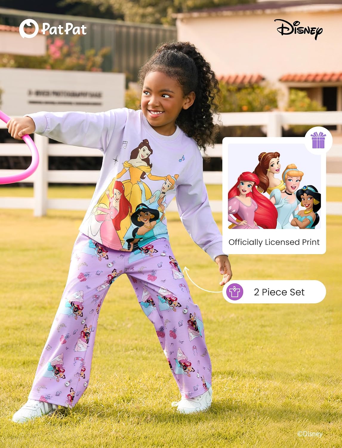 Detalle de Disney toddler clothing set, polyester-spandex blend